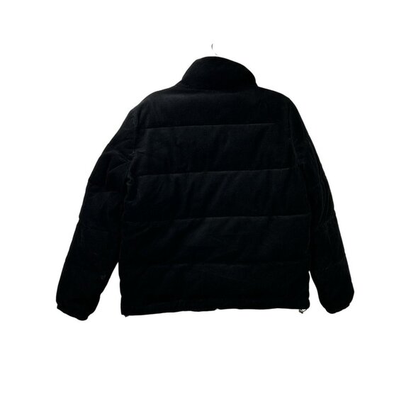 Levi Strauss Women's Size Medium Black Corduroy Puffer Coat Full Zip Lined - Picture 8 of 15